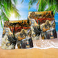 Bear Whatever Floats Beach Shorts Pattern Detail For Outdoor Activities And Laid Back Daily Wear