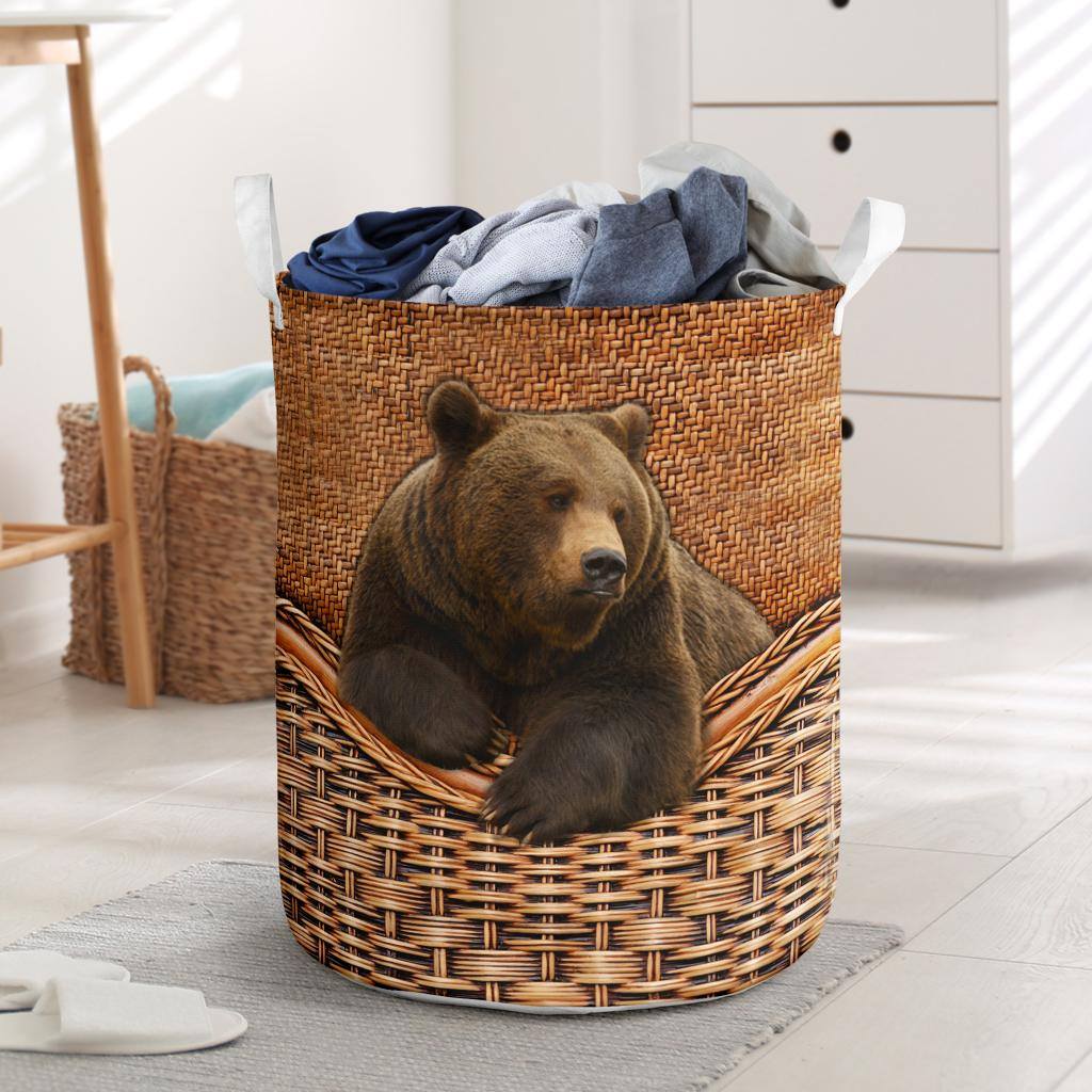 Bear Laundry Basket For Room Home Organizer