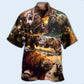 Bohemian Bear Spirit Cultural Hawaiian Shirt Pattern View For Relaxed Warm Weather Outfits