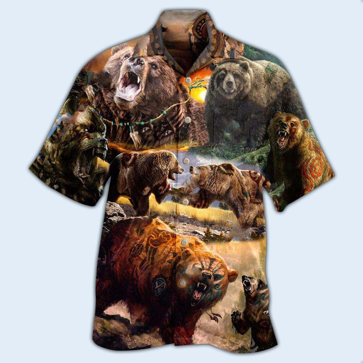 Bohemian Bears Spirit Hawaiian Shirt For Beach Parties And Weekend Getaways