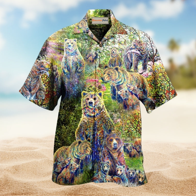 Bears Make Me Happy You Not So Much Hawaiian Shirt For Summer Vacation Beach Travel And Relaxed Casual Wear