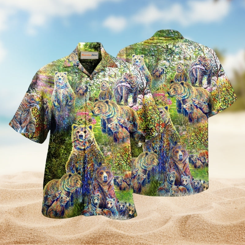Bears Make Me Happy You Not So Much Hawaiian Shirt For Summer Vacation Beach Travel And Relaxed Casual Wear