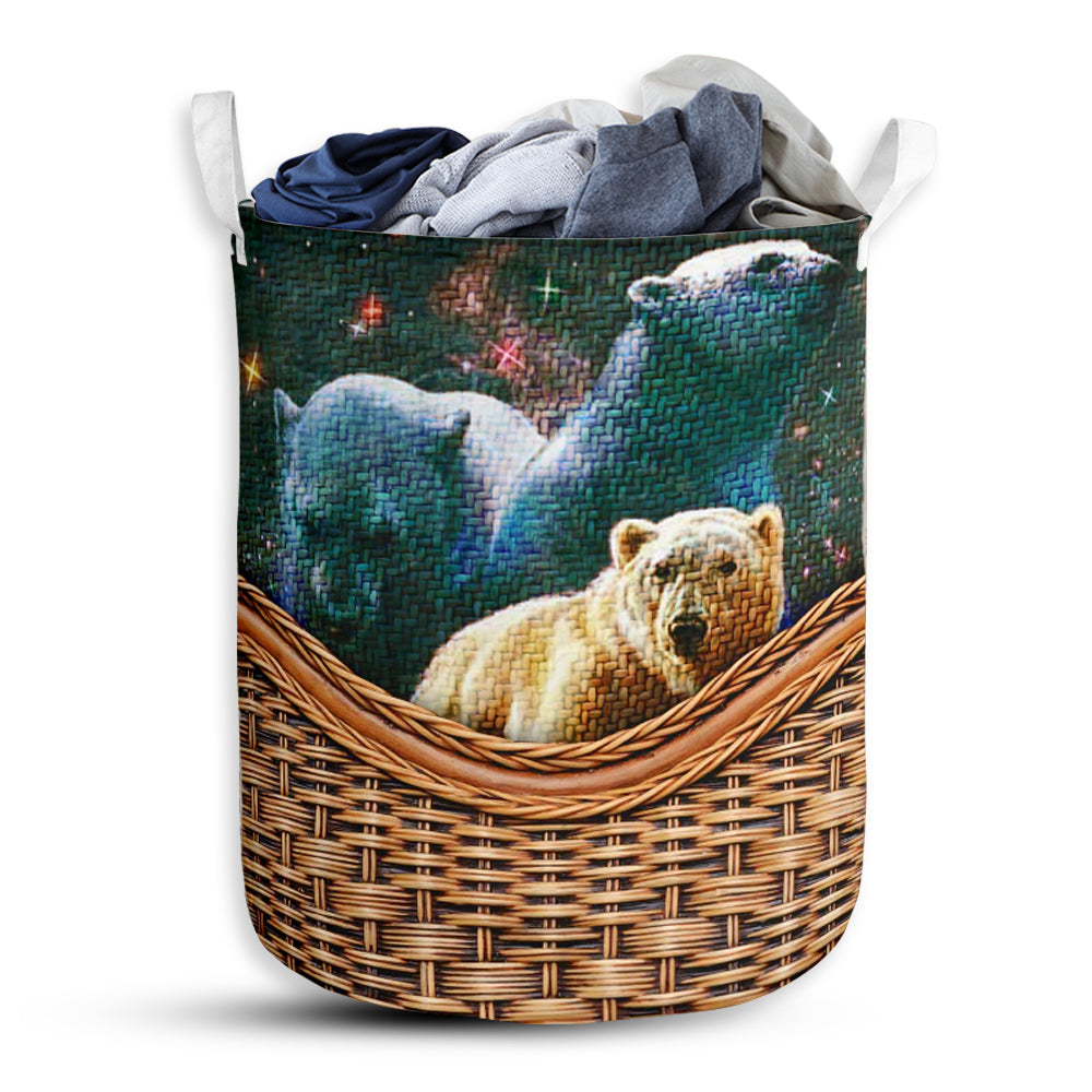 Small Size Bear Rattan Texture Style Laundry Basket For Bathroom Bedroom Storage
