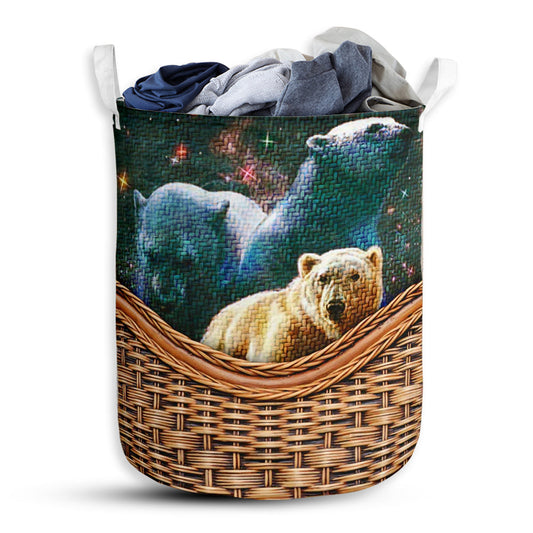 Small Size Bear Rattan Texture Style Laundry Basket For Bathroom Bedroom Storage