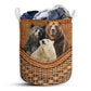 Small Size Bear Rattan Texture Three Bears Laundry Basket For Bathroom Bedroom Storage