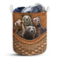 Bear Rattan Texture Four Bears Laundry Basket For Farmhouse Bathroom Bedroom Laundry Room And Home Decor