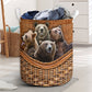 Bear Rattan Texture Four Bears Laundry Basket For Farmhouse Bathroom Bedroom Laundry Room And Home Decor