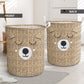 Bear Wicker Laundry Basket For Nursery Dorm And Home Storage
