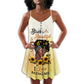 Beautiful Black I Love Being Me V-Neck Sleeveless Cami Dress For Parties And Relaxed Everyday Styling