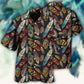 Creative Elegant Feather Pattern Hawaiian Shirt For Beach Days, Summer Outings, And Thoughtful Gift Giving