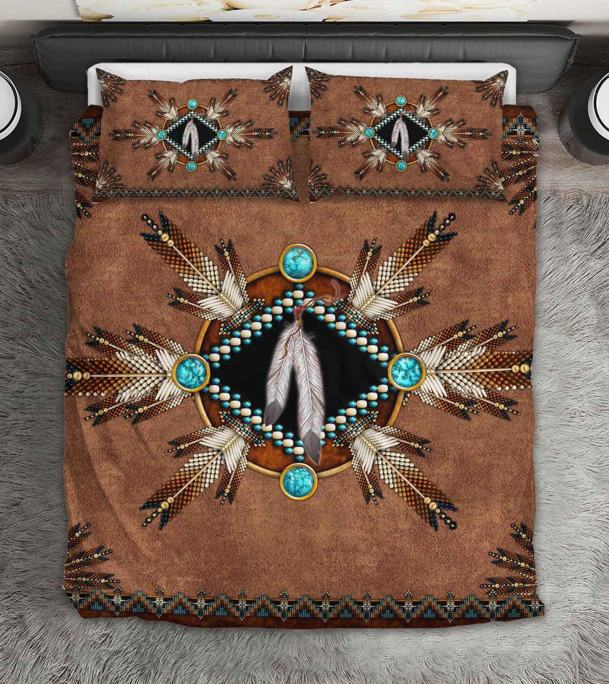 Native American Nature Sign Bedding Cover For Southwestern Bedroom Decor