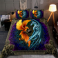 Purple Dragon Phoenix Bedding Cover For Fantasy Bedroom Decor