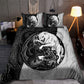 Black And White Dragon And Wolf Fantasy Bedding Cover For Fantasy Bedroom Decor