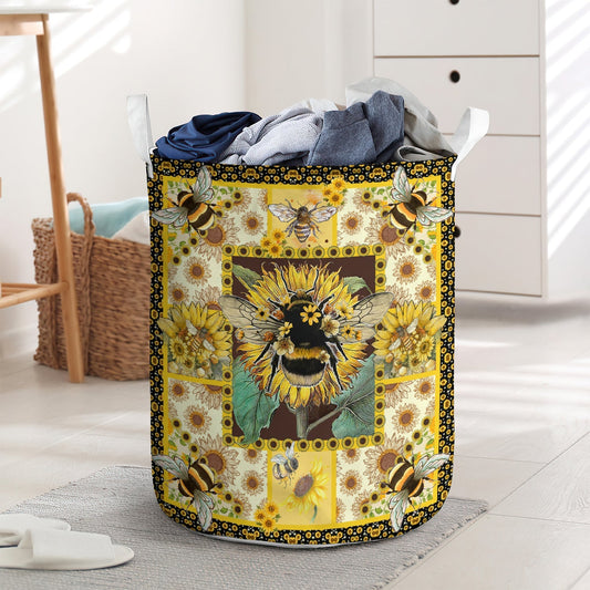 Beautiful Yellow Bee Laundry Basket For Bathroom Bedroom Storage
