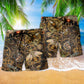 Bee Kind Beach Shorts Pattern Detail For Leisure Travel And Relaxed Casual Style