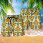 Bee Loves Sunflowers Nature Beach Shorts For Summer Vacation And Coastal Travel