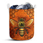Small Size Bee Yourself Sky Orange Laundry Basket For Bathroom Bedroom Storage