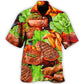 Beef Steak BBQ Grill Theme Hawaiian Shirt For Hobby Lovers, Coastal Trips, And Relaxed Everyday Wear