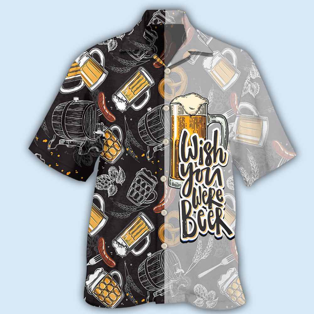 Wish Beer Hawaiian Shirt For Summer Vacation, Beach Travel, And Casual Wear