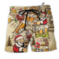 Beer Drinking Beer With Santa Claus Hawaiian Beach Shorts For Festive Outdoor Style
