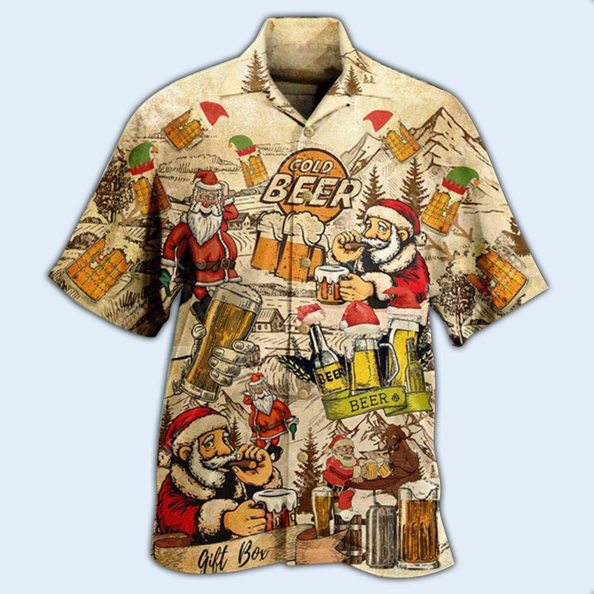 Funny Beer Drinking Holiday Party Hawaiian Shirt For Poolside Relaxation And Sunny Getaways