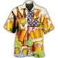 Patriotic Beer Independence Hawaiian Shirt For Patriotic Events, Summer Travel, And Casual Outdoor Wear