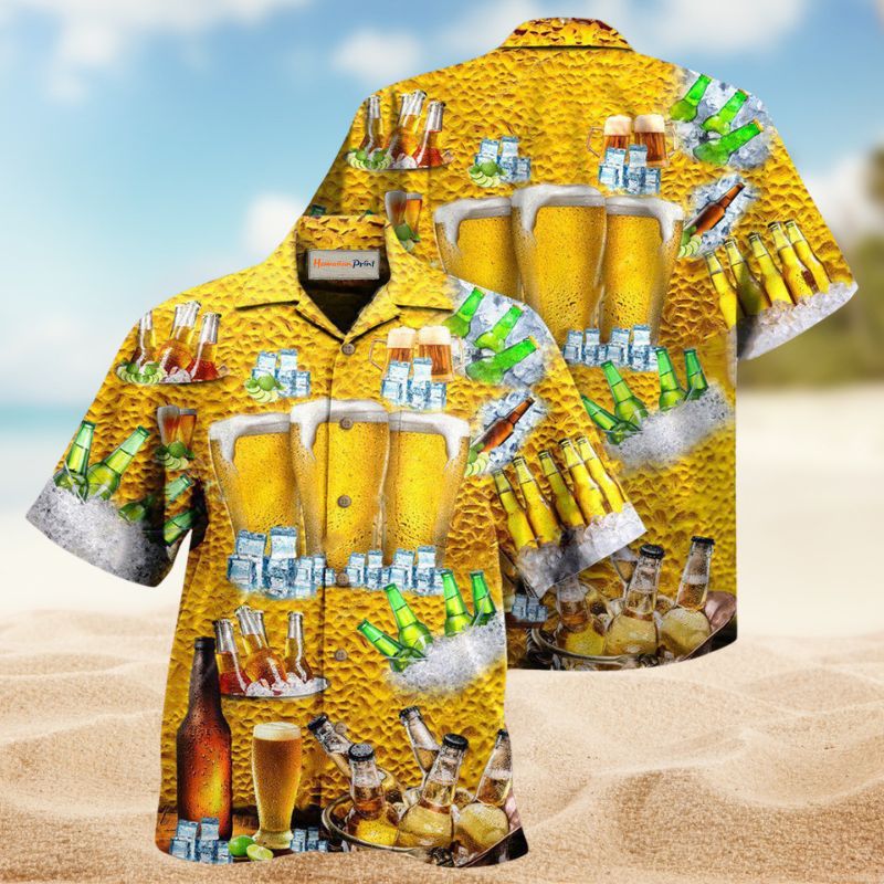 Craft Beer Humor Hawaiian Shirt For Coastal Adventures Outdoor Gatherings And Casual Warm Weather Wear