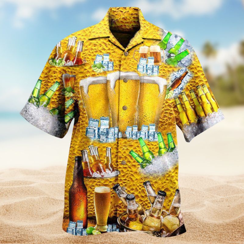 Craft Beer Humor Hawaiian Shirt For Coastal Adventures Outdoor Gatherings And Casual Warm Weather Wear