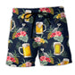 Tropical Floral Beer Beach Shorts For Coastal Adventures And Laid Back Styling
