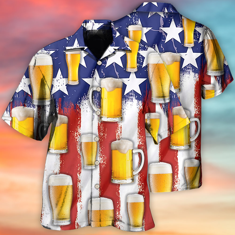 Beer Independence Hawaiian Shirt For Holiday Gatherings, Coastal Trips, And Proud Seasonal Style