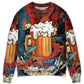Beer Theme Sweater For Casual Gatherings Holidays And Everyday Comfort