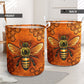 Bee Yourself Sky Orange Laundry Basket For Nursery Dorm And Home Storage