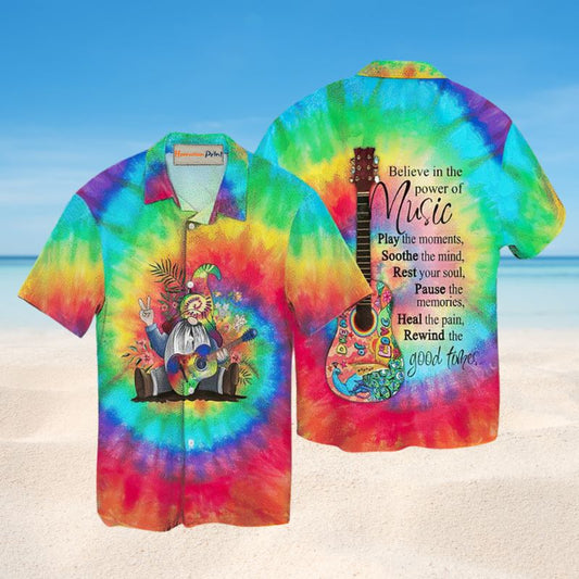 Power Music Gnome Hawaiian Shirt For Beach Days, Summer Outings, And Thoughtful Gift Giving
