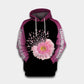 Pink Believe Flower Ribbon Breast Cancer Awareness Hoodie For Awareness Events Everyday Support And Thoughtful Gifting