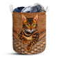 Small Size Bengal Cat Rattan Texture Laundry Basket For Bathroom Bedroom Storage
