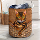Bengal Cat Rattan Texture Laundry Basket For Room Home Organizer
