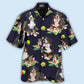 Floral Tropical Bernese Mountain Dog Hawaiian Shirt For Tropical Holidays, Outdoor Gatherings, And Everyday Comfort