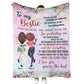 Bestie Love Beautiful Personalized Flannel Blanket For Cozy Bedroom Sofa Decor