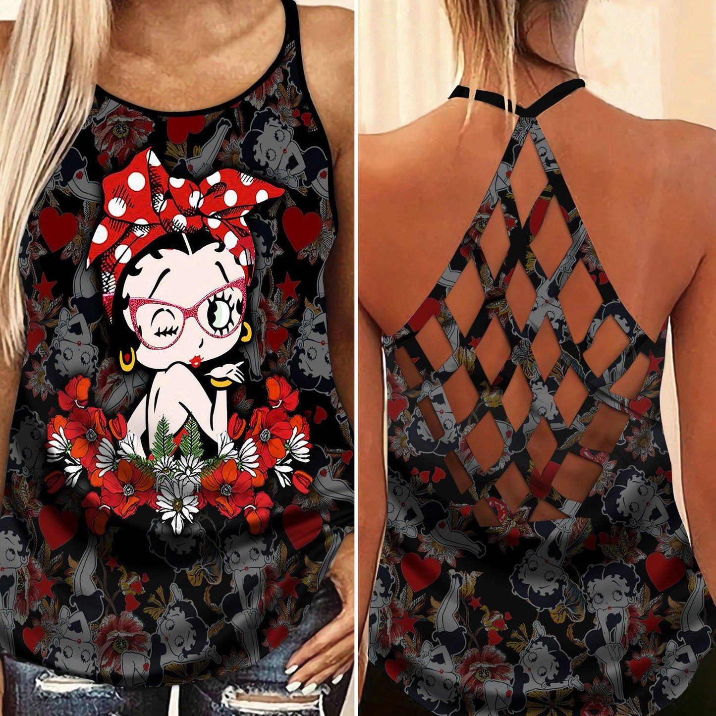 Beautiful Love It Hollow Tank Top For Fitness Activities And Relaxed Style