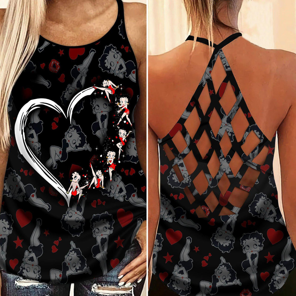 Beautiful Love It Hollow Tank Top For Yoga Workouts And Casual Wear