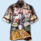 Faith Ble Hawaiian Shirt Artwork Detail For Tropical Trips And Casual Outings