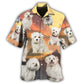 Cute Bichon Frise Dog Design Hawaiian Shirt For Beach Days, Summer Outings, And Thoughtful Gift Giving