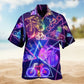 Bicycle Creative Pattern Hawaiian Shirt For Resort Trips, Coastal Parties, And Warm Weather Style