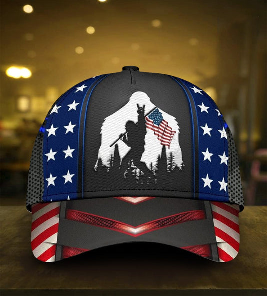 Bigfoot Love America Funny Myth Classic Cap For Casual Outfits Vacations And Everyday Styling