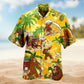 Summer Bigfoot Beer Hawaiian Shirt For Coastal Travel, Casual Events, And Comfortable Summer Wear