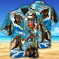 Tropical Mythical Forest Creature Hawaiian Shirt With Detailed Graphic For Tropical Parties Vacation Travel And Casual Summer