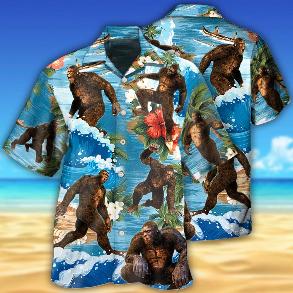 Tropical Mythical Forest Creature Hawaiian Shirt With Detailed Graphic For Tropical Parties Vacation Travel And Casual Summer