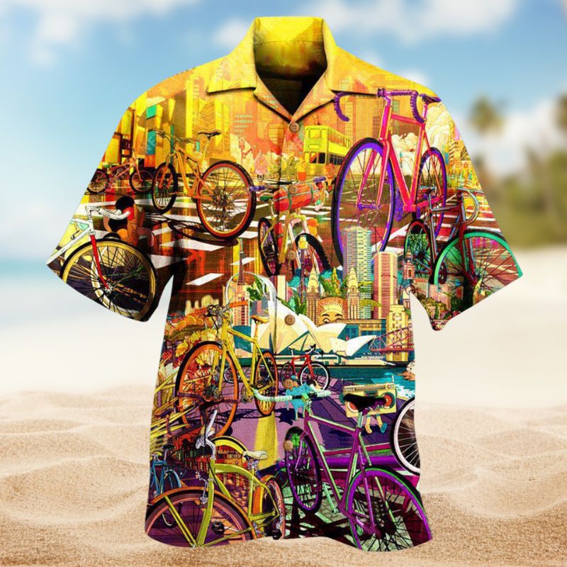 Bike Can Take Me Anywhere Hawaiian Shirt For Coastal Outings Automotive Fans And Warm Weather Style