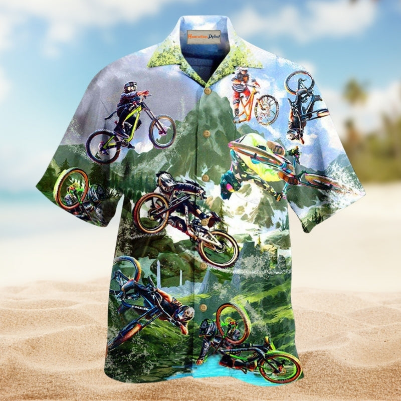 Challenging Bicycle Ride Hawaiian Shirt For Tropical Holidays Resort Trips And Everyday Summer Style