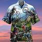 Bicycle Exposed Discovered Hawaiian Shirt Pattern Detail For Summer Holidays And Outdoor Fun